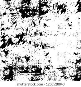 Vector grunge overlay texture. Black and white background