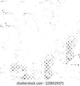 Vector grunge overlay texture. Black and white background
