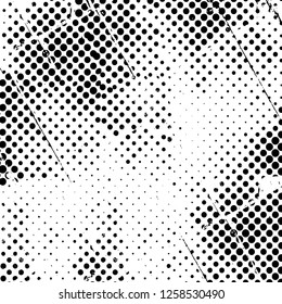 Vector grunge overlay texture. Black and white background