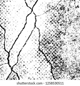 Vector grunge overlay texture. Black and white background