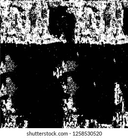 Vector grunge overlay texture. Black and white background