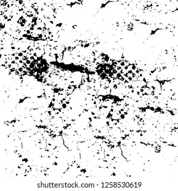 Vector grunge overlay texture. Black and white background