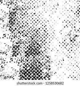 Vector grunge overlay texture. Black and white background