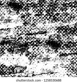 Vector grunge overlay texture. Black and white background