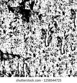 Vector grunge overlay texture. Black and white background
