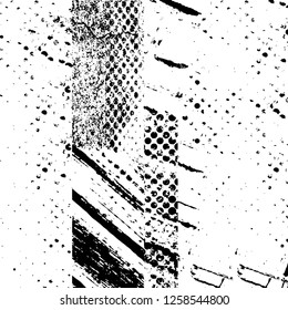 Vector grunge overlay texture. Black and white background