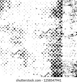 Vector grunge overlay texture. Black and white background
