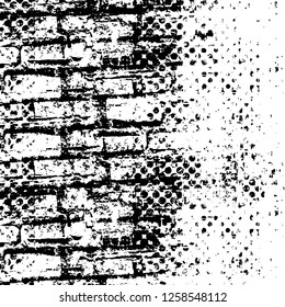 Vector grunge overlay texture. Black and white background