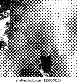 Vector grunge overlay texture. Black and white background