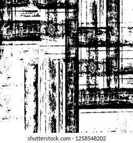 Vector grunge overlay texture. Black and white background