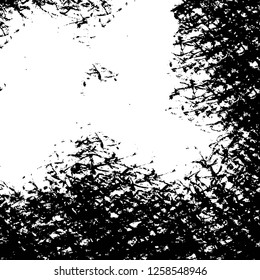 Vector grunge overlay texture. Black and white background