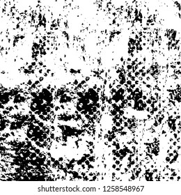 Vector grunge overlay texture. Black and white background