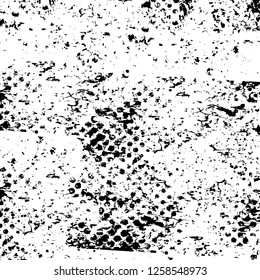 Vector grunge overlay texture. Black and white background