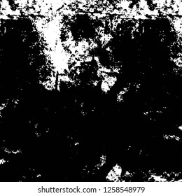 Vector grunge overlay texture. Black and white background