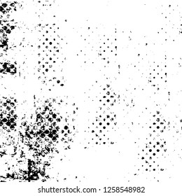 Vector grunge overlay texture. Black and white background