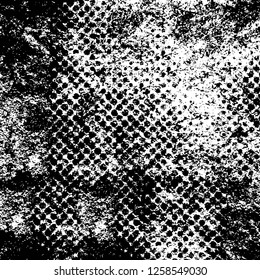 Vector grunge overlay texture. Black and white background