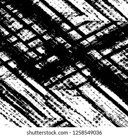 Vector grunge overlay texture. Black and white background