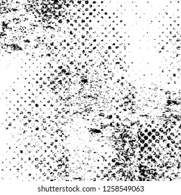 Vector grunge overlay texture. Black and white background