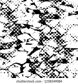 Vector grunge overlay texture. Black and white background