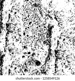 Vector grunge overlay texture. Black and white background