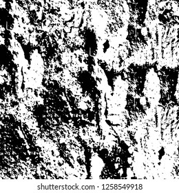 Vector grunge overlay texture. Black and white background