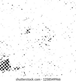 Vector grunge overlay texture. Black and white background