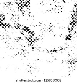 Vector grunge overlay texture. Black and white background