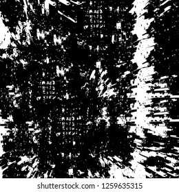 Vector grunge overlay texture. Black and white background