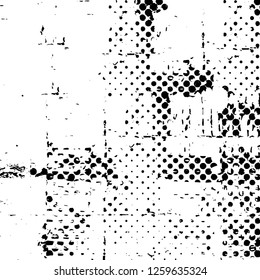 Vector grunge overlay texture. Black and white background