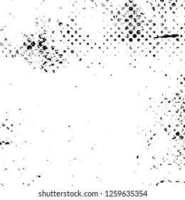 Vector grunge overlay texture. Black and white background