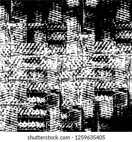 Vector grunge overlay texture. Black and white background