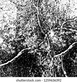 Vector grunge overlay texture. Black and white background