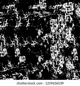 Vector grunge overlay texture. Black and white background