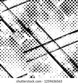Vector grunge overlay texture. Black and white background