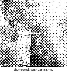Vector grunge overlay texture. Black and white background