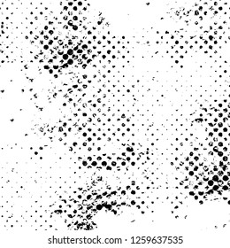 Vector grunge overlay texture. Black and white background