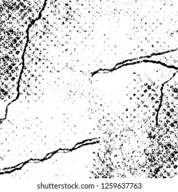 Vector grunge overlay texture. Black and white background