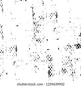 Vector grunge overlay texture. Black and white background