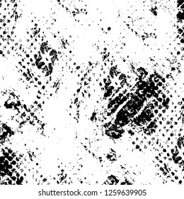 Vector grunge overlay texture. Black and white background