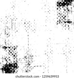 Vector grunge overlay texture. Black and white background