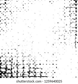 Vector grunge overlay texture. Black and white background