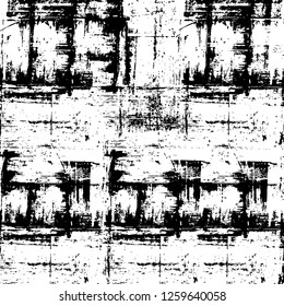 Vector grunge overlay texture. Black and white background