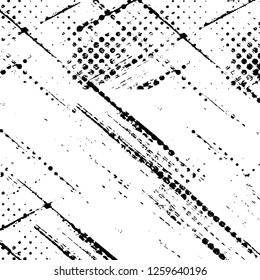 Vector grunge overlay texture. Black and white background