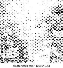 Vector grunge overlay texture. Black and white background