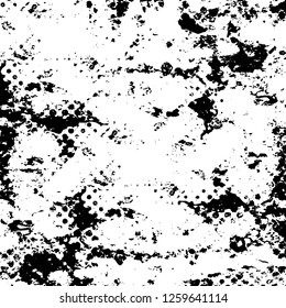 Vector grunge overlay texture. Black and white background