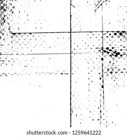 Vector grunge overlay texture. Black and white background