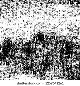 Vector grunge overlay texture. Black and white background