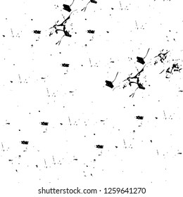 Vector grunge overlay texture. Black and white background