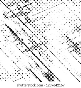 Vector grunge overlay texture. Black and white background
