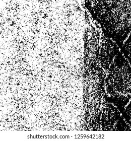 Vector grunge overlay texture. Black and white background